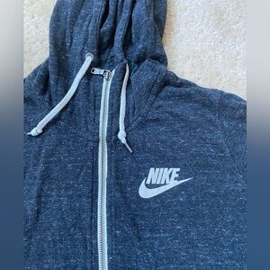 Dark gray zip up Nike hoodie